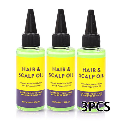 Hair Scalp Oil 65Ml Anti Drynes Soothes Itchy Scalp And Removes Product Build Up Infused With Bacuri Butter Aloe&Peppermint Oil