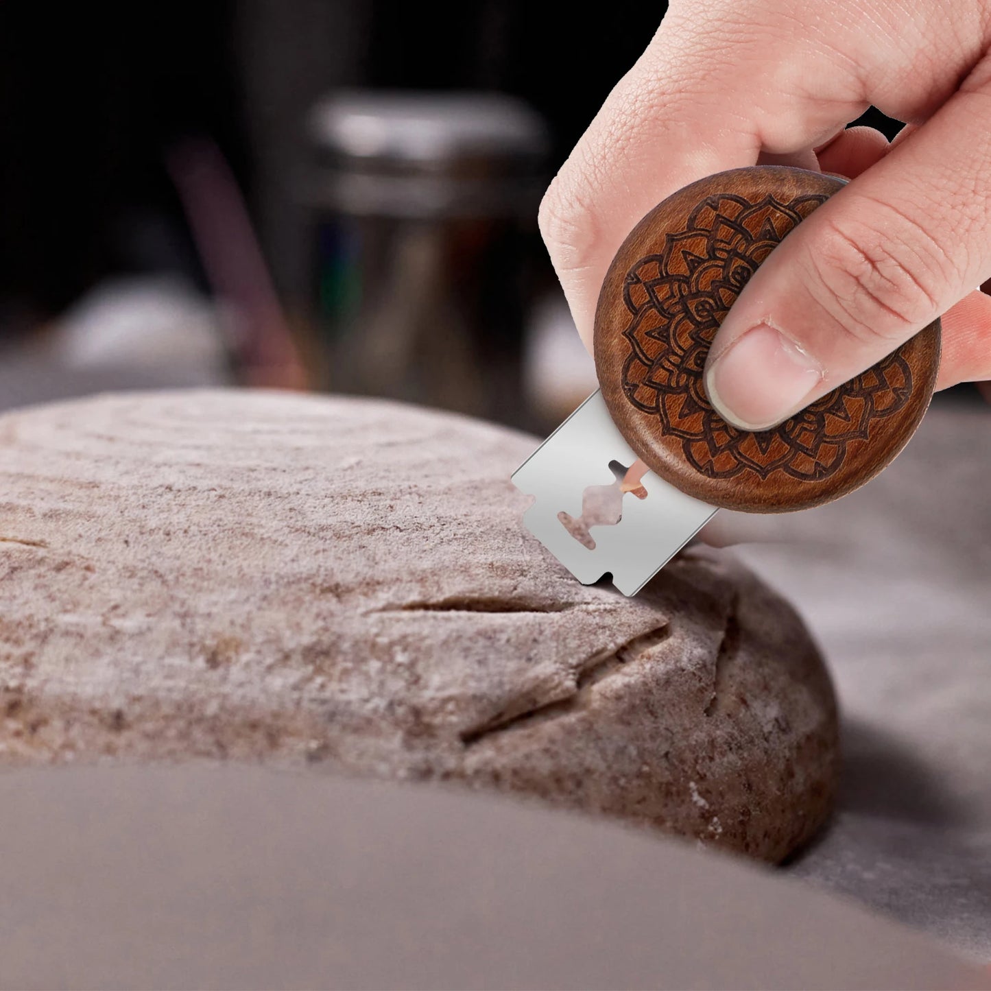 Wooden Bread Knife Bread Bakery Lame Tools French Bread Scorer Baking Source Dough Bread Knife Cutter Tools DIY Sourdough Bread