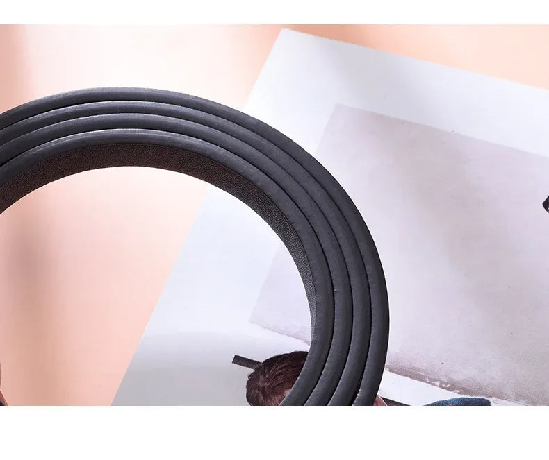 Metal Buckle Thin Stretchy Waist Belt Striped Elastic Waistband Elegant Women Girdle Female Belt Fashion Apparel Accessories New