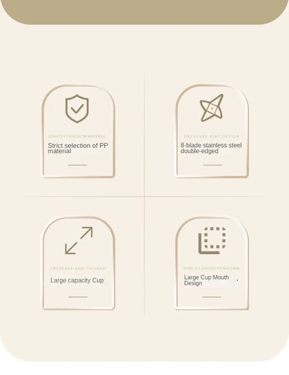 220V- 3L 6 in 1 Blender Stainless Steel Large Capacity Cut Vegetables and Shreds Icebreaker Salad Grinder Meat Grinder Juicer