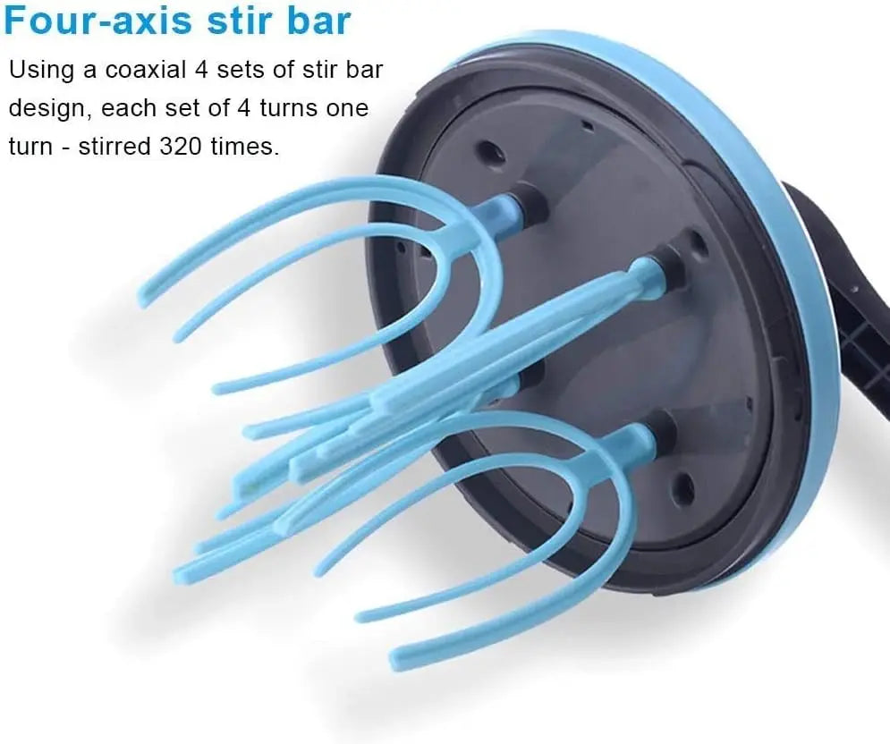 Egg Whisk Plastic Hand Crank Push Whisk Blender Long Crank Multi-Functional Manual Eggs Beater Practical Kitchen Tool