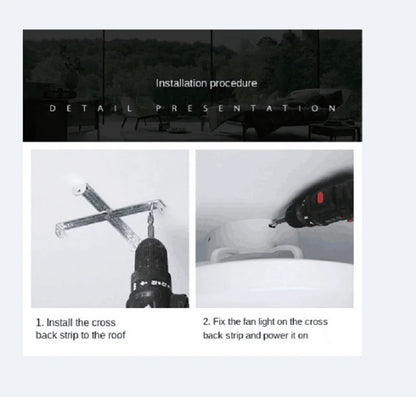 Smart Ceiling Fans With Light For Living Room Dining Room Blades Reversible 6 Speeds 52CM Fans Lighting 36W Low Floor