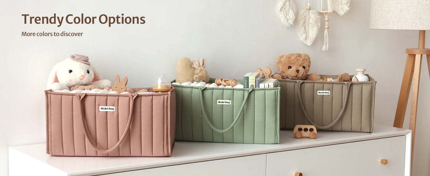 Baby Diaper Caddy Organizer Product Caddy Portable Organizer for Changing Table Gift for Baby Shower and Registry Must-Have