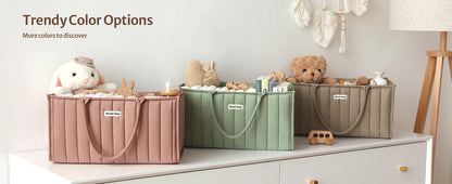 Baby Diaper Caddy Organizer Product Caddy Portable Organizer for Changing Table Gift for Baby Shower and Registry Must-Have