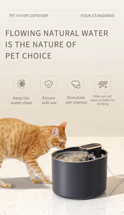 Pet Cat Water Fountain Automatic Cat Drinking Fountain USB Charge Electric Feeder Pet Water Dispenser for Cat Supplies