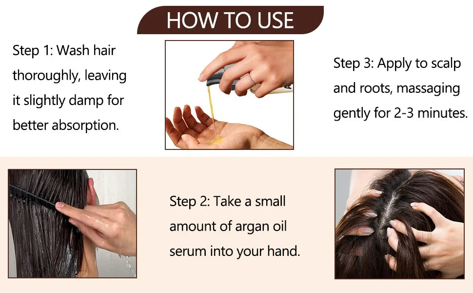 100ml Natural Argan Oil Hair Serum Repair Strengthening Moisturize Shiny Hair Healthy Scalps Treatment Care Conditioner