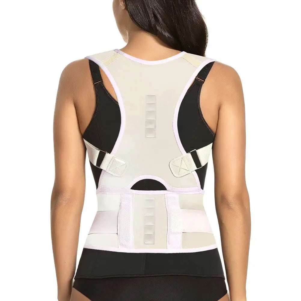 Back Brace Posture Corrector,Magnetic Lumbar Back Support Belt-Back Pain Relief,for Lower and Upper Back Pain Men & Women