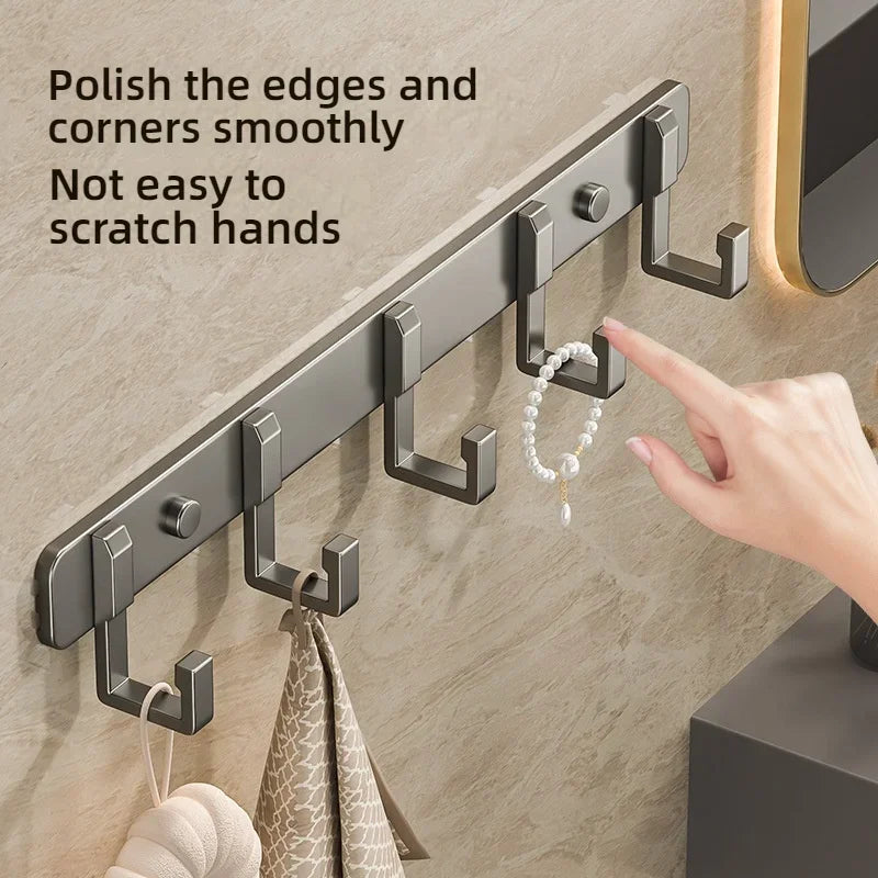 Hooks Over The Door 6 Hooks Clothes Coat Hat Towal Hanger Bathroom Organizer Rack By Hanger Holder Home Kitchen Accessories