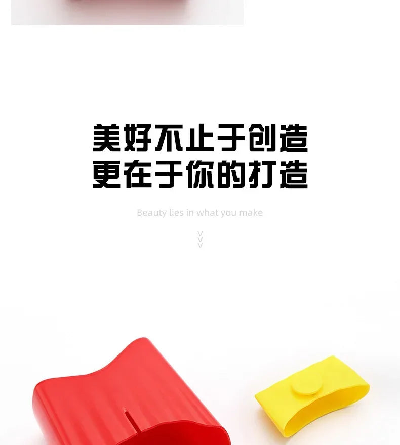 Portable Plastic French Fry Snack Storage Box PP Salad Cup Student Square Salad Bowl