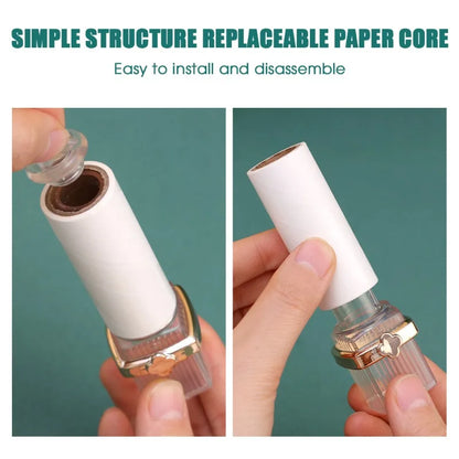 Mini Sticky Roller Tearable Lint Roller Travel Portable Dust Wiper Creative Lipstick Styling Clothes Carpet Cleaning Accessories