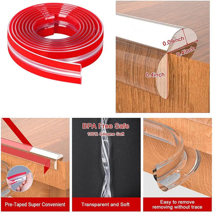 Table Edge Guard Furniture Corner Protector Strip Self Adhesive Transparent Kids Collision Proof Soft Bumper Baby Safety