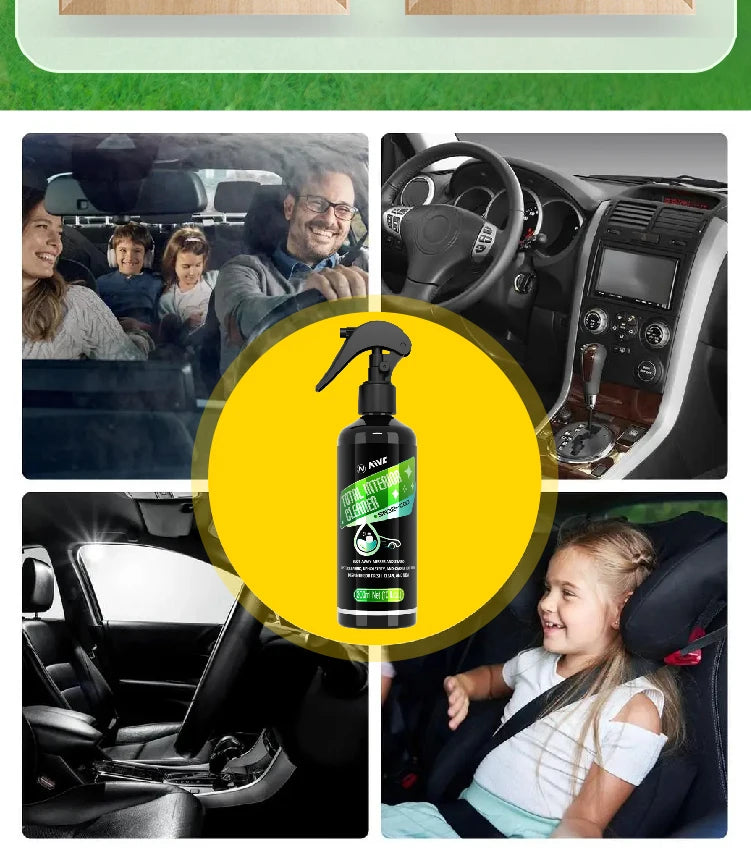 Car Total Interior Cleaner Agent Ceiling Cleaner Leather Flannel Woven Fabric Water free Multipurpose  Auto Dash Cleaning Tool