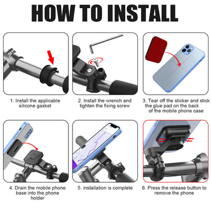 Bike Phone Holder,Magnetic Phone Holder,Motorcycle Cell Phone Holder,Mountain Bicycle Stem Phone Holder,for various phone models