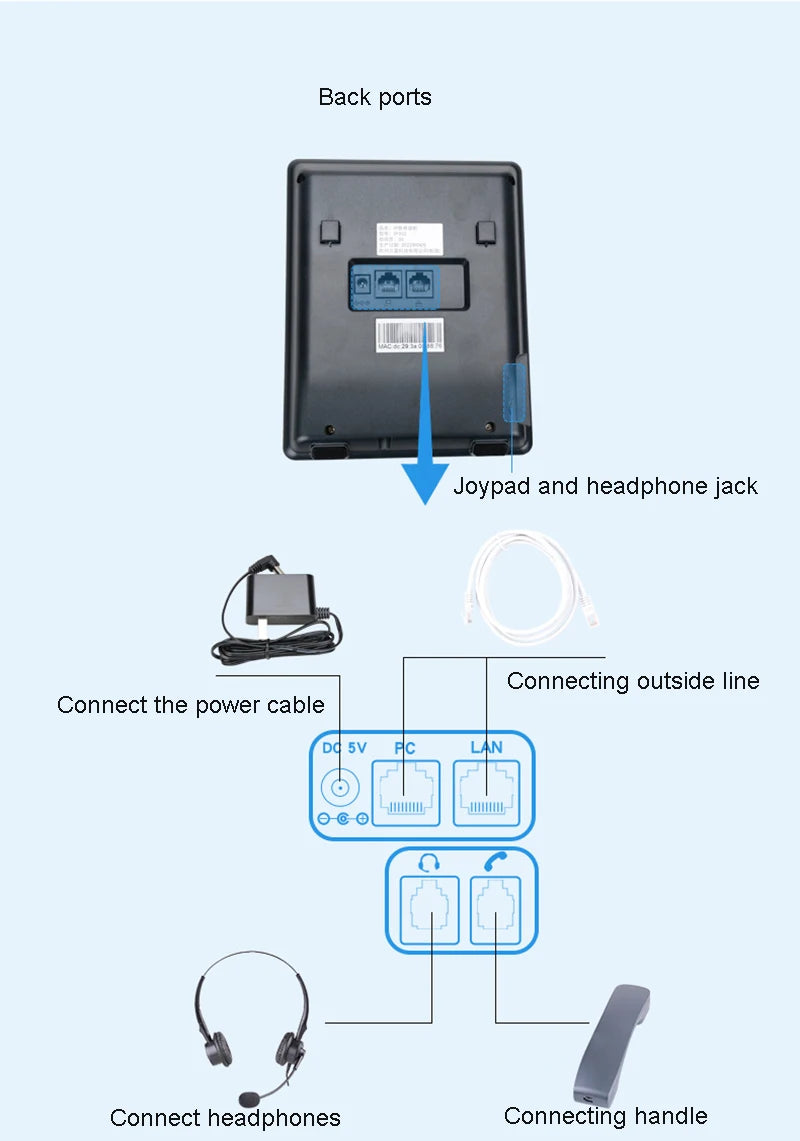 IP Telephone SIP Network Language Telephone Customer Service VOIP Landline With Backlight Led Screen