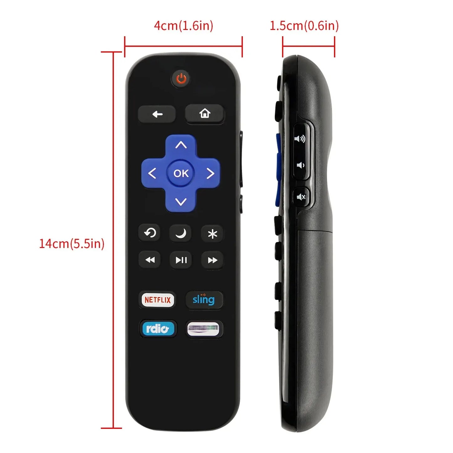 New Replacement Remote Control Fit for All Roku TV, Compatible for TCL Roku/Hisense Roku/Onn Roku/Aparatos/Insignia Roku/HITACHI