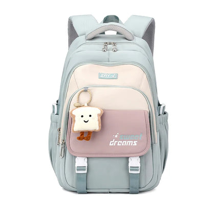 Girls Backpack for School Kawaii Bookbag for Teenage Multiple Pockets School Bag for Primary Elementary Middle School, Age 6-14