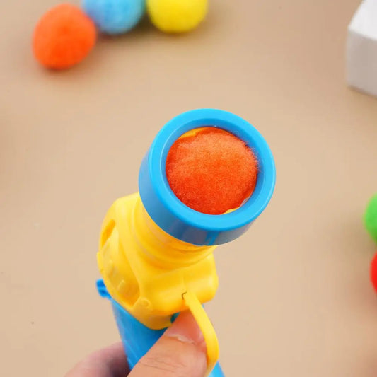 Cat Interactive Toys Cats Self Play Games Plush Ball Shooting Gun Cat Creative Toys Stretch Plush Ball Toys Pet Supplies