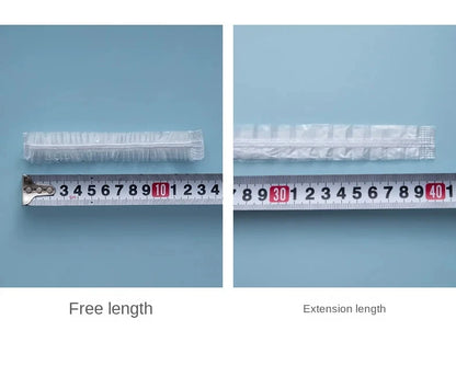 Women's Disposable Shower Cap, Plastic Waterproof Head Cover, Pink Spa Salon, Hotel Hair Dye, Elastic Hair Cap, 100 Pieces/set