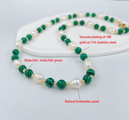 Unique design Pearl women's handmade pink colorful irregular gravel face necklace popular gift banquet party trendy charm.