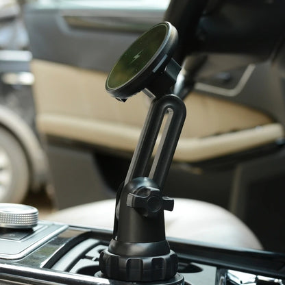 15W Magnetic Wireless Car Mount For MagSafe Cup Holder Car Phone Mount For IOS Phone 12/13/14