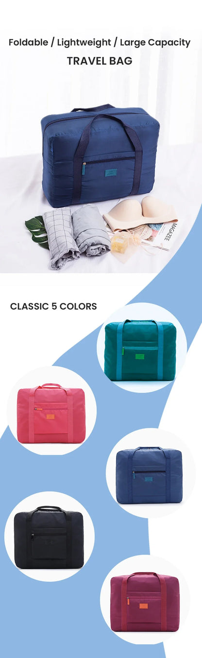 Foldable Travel Bag Lightweight Traveling Duffel Bag for Women Men Tote Bag Carry on Luggage Bags Weekender Overnight Bags