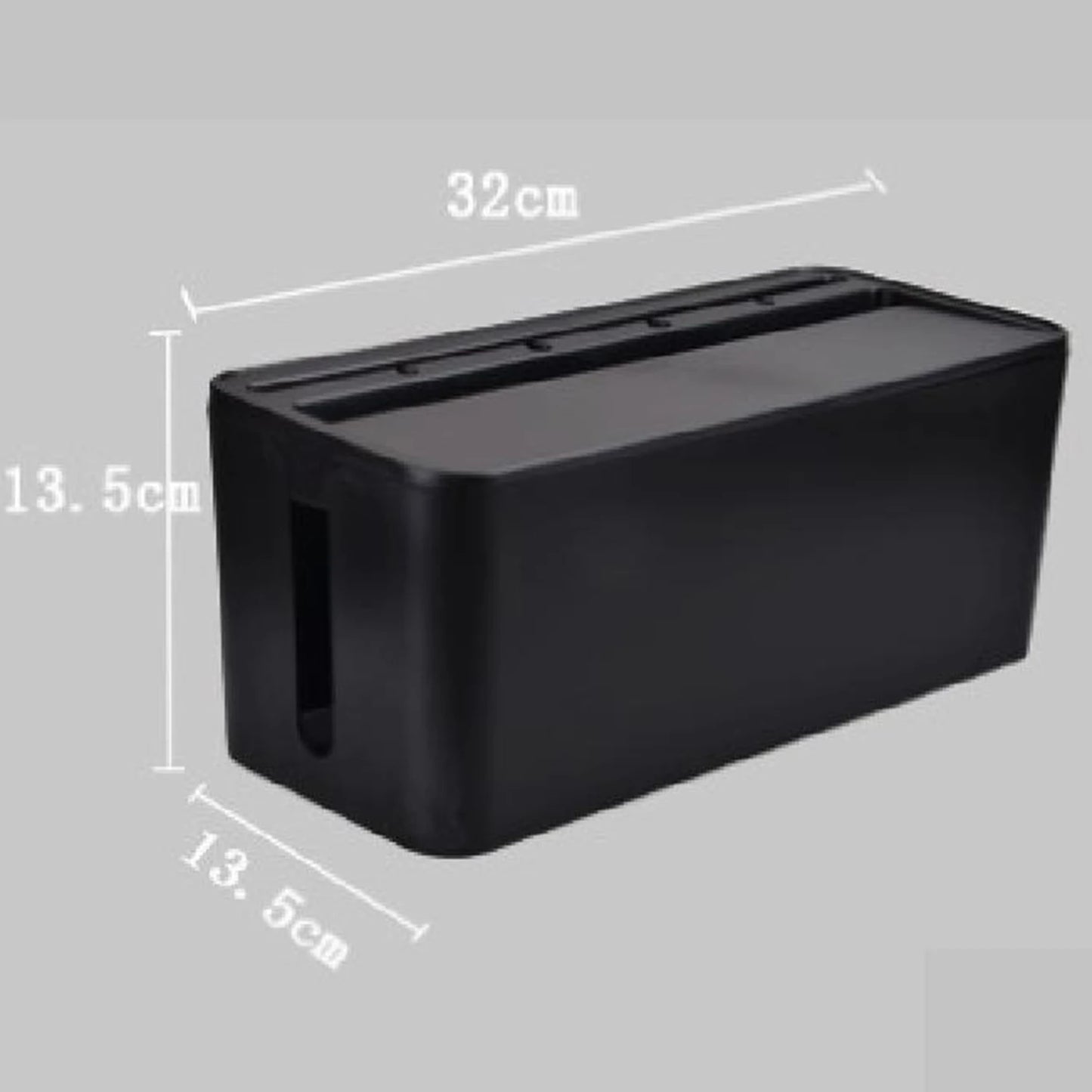 B50B-Cable Management Box For Desk Cable Management And Power Strip Box Solutions(Black)