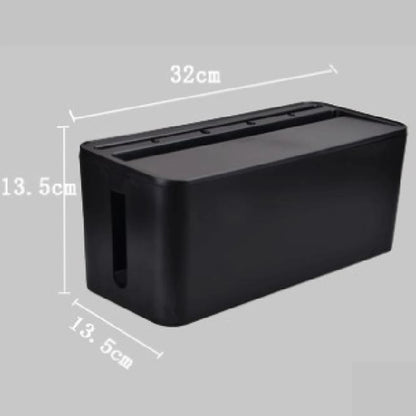 B50B-Cable Management Box For Desk Cable Management And Power Strip Box Solutions(Black)