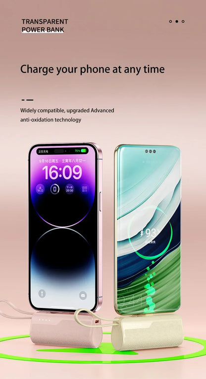 Xiaomi Power Bank 50000mAh Pocket Power Bank Portable Capsule Power Bank Fast Charging External Battery for iPhone Samsung