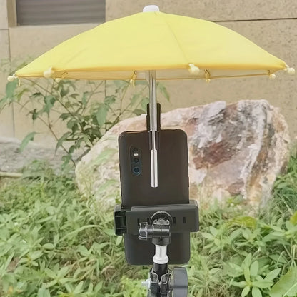 Mobile Phone Holder Sunscreen Umbrella Clip Outdoor Mobile Phone Fixed Umbrella Rain Parasol Mobile Phone Anti-Reflective
