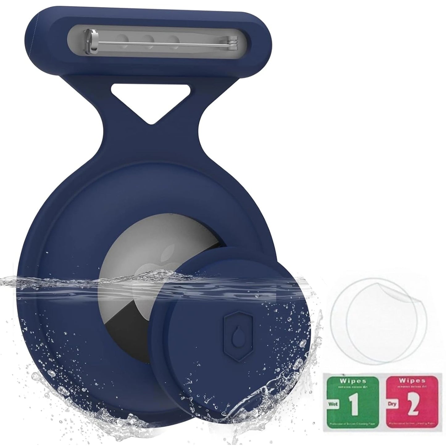 Silicone Steel Clip Compatible with Apple AirTag - Protective Silicone Clip for Tracker Protect Keychain Silicone Cover