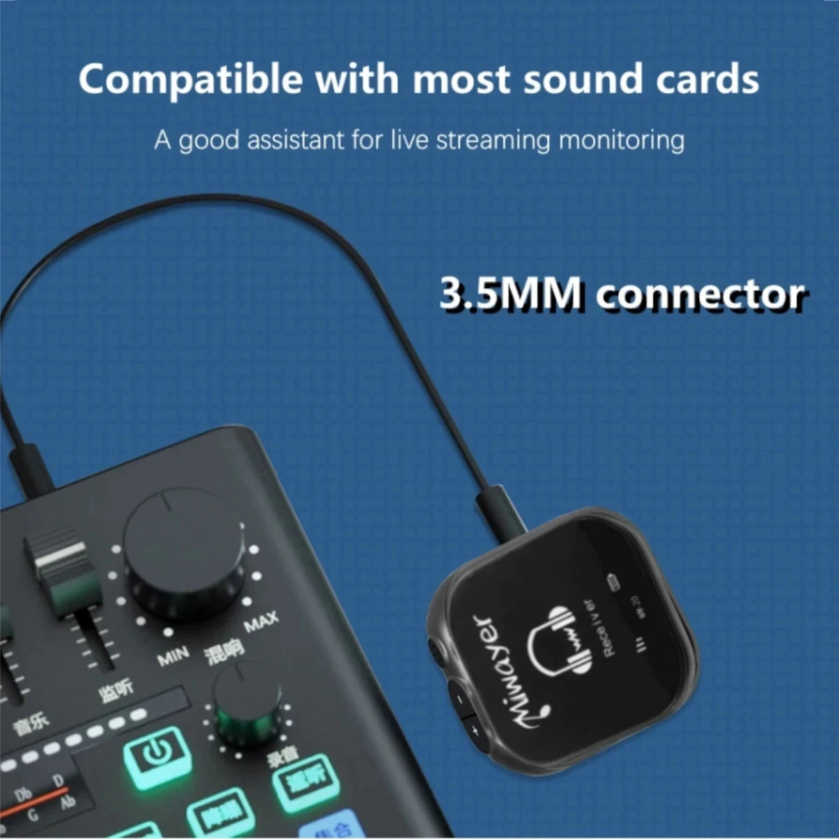 Miwayer 5.8G Wireless In Ear Monitor System Transmitter Receiver System IEM System with Transmitter Receiver Automatic Pairing