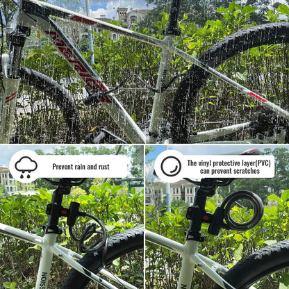 Bicycle Lock Outdoor Anti-Theft Bike Lock with 2 Keys Weatherproof Heavy Duty Bicycle Lock for Bicycle Motorcycle Scooter