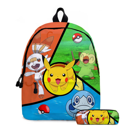 Pokemon Pikachu School Bags Backpacks Anime Kids Bags Kawaii Big Capacity Travel Bag Teenagers Schoolbag Girls Boys Rucksacks