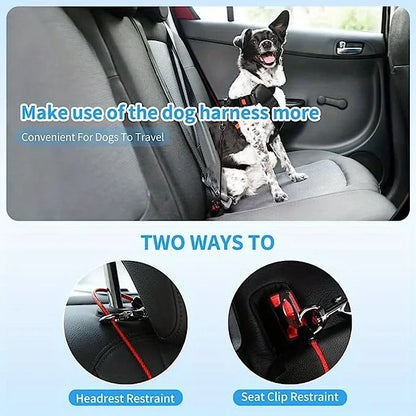 1Pc Chew-Proof Dog Car Harness Durable,Comfy & Secure Seat Belt for Small/Medium Dogs-A Pet Travel Essential