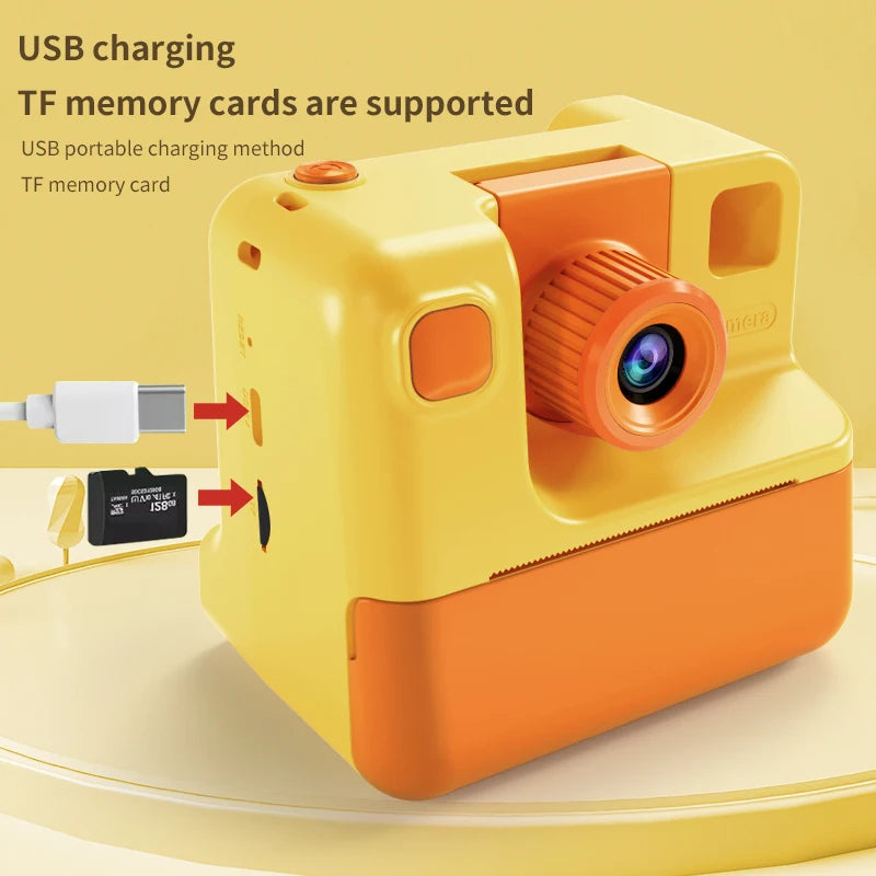 Kids Instant Camera Print Camera For Children Camera 1080P HD Digital Camera Photo Paper Child Toy Camera For Christmas Gift