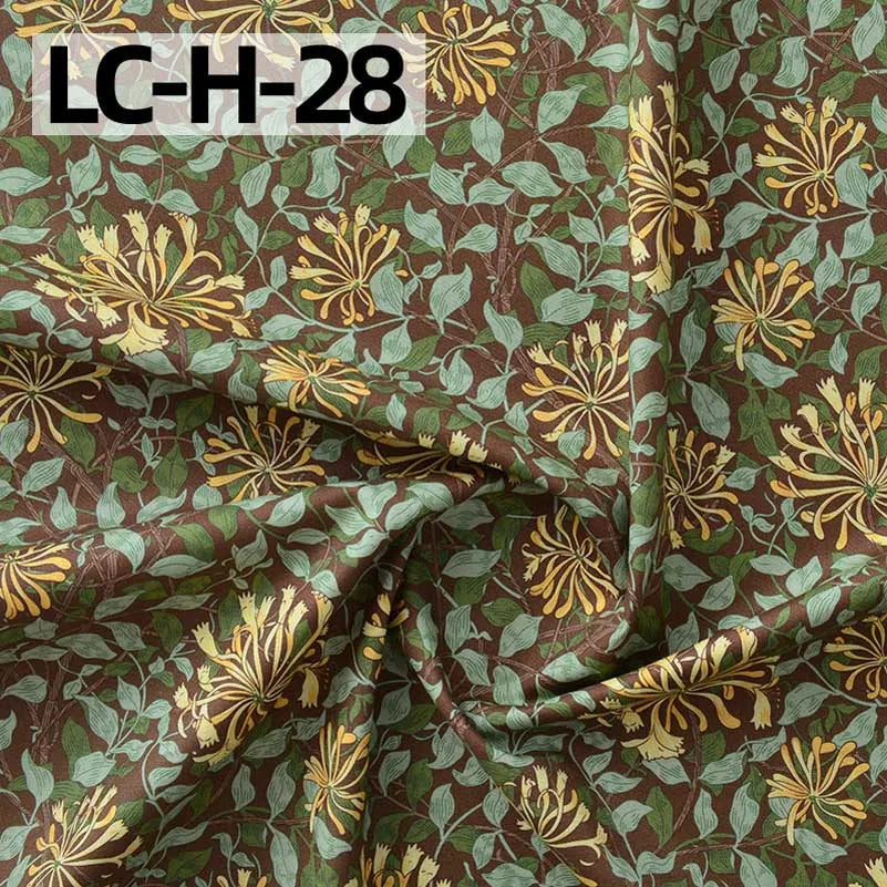 William Morris Fabric Cotton Digital Printing Classic Flower Printed Handmade Crafts Supplies Per Half Meter