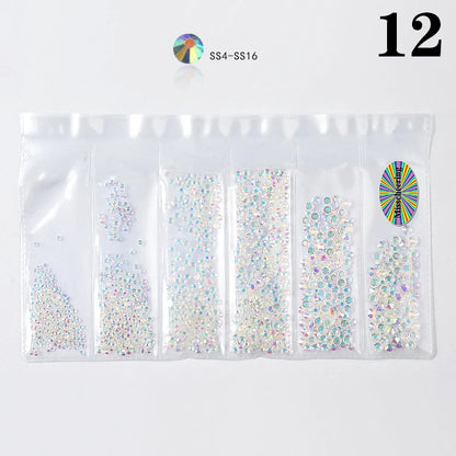 1Bag 6 Grid Dental Rhinestones Tooth Rhinestones Teeth Jewelry Dental Crystal Teeth Whitening Teeth Decoration