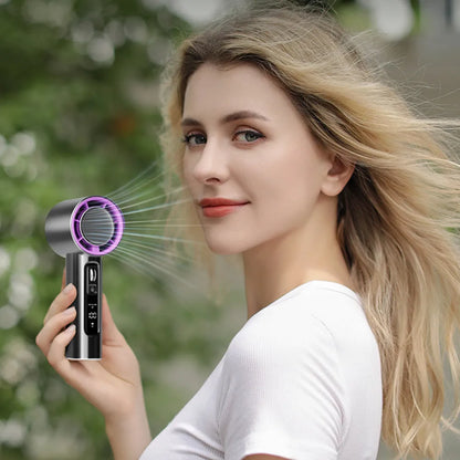 VGR 100 Speed High-speed Handheld Electric Fan with Flashlight USB Mini Portable Charging Small Fan Desktop Small Electric Fan