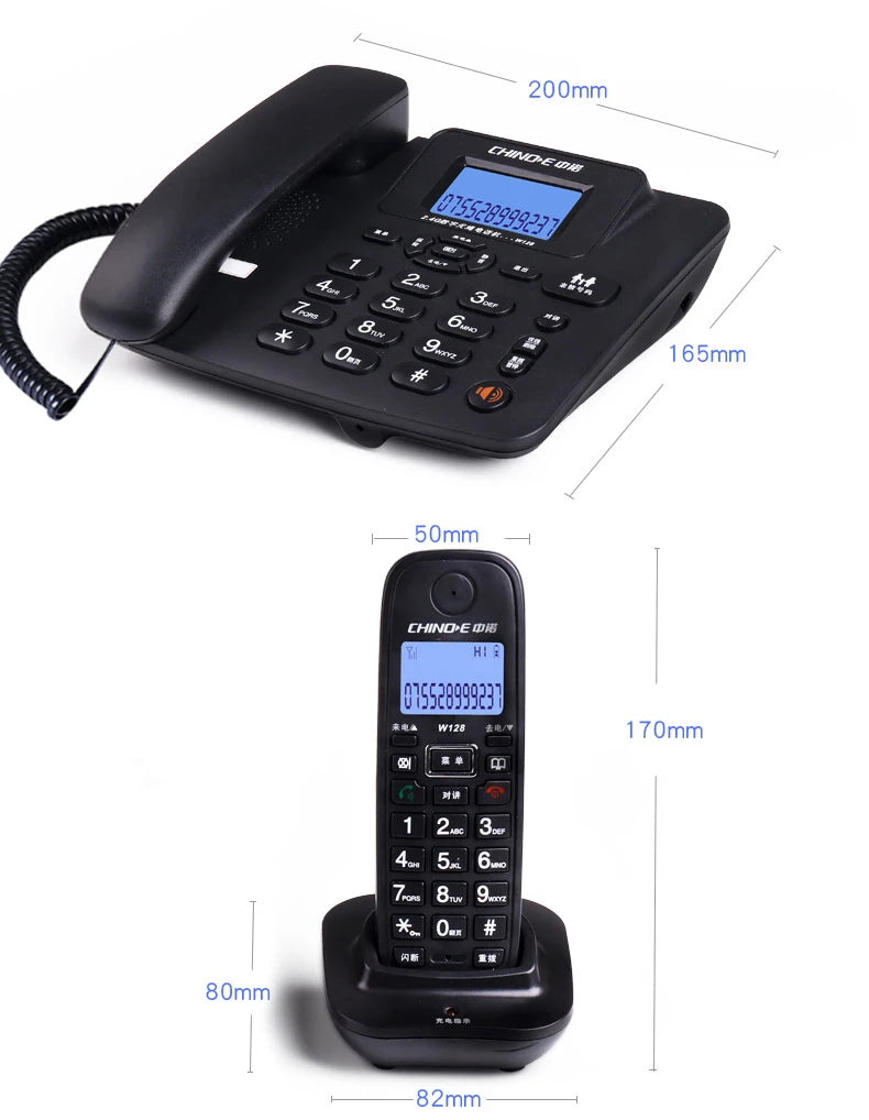 cordless Answering Machine 2.4G Corded Phone Handset  office home hotel Long Range Wireless Telephone 1- 4 handstes table phone