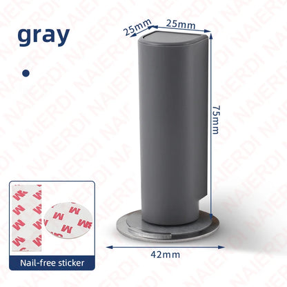 NAIERDI Magnetic Door Stopper Stainless Steel Heavy Duty Door Stop Black Nail-free Door Suction Door Holder Door Hardware