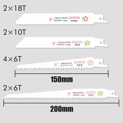 10Pcs Reciprocating Saw Blade Hand Saw  Wood Metal Reciprocating Saw Power Tools Accessories