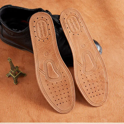 1 Pair Cowhide Insoles For Shoes Men Comfortable Deodorant Casual leather Insole Feet Quality Genuine Leather Flats Shoe Sole