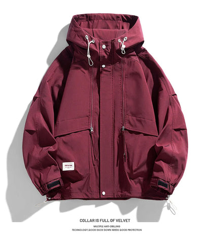 Oversize Men Jacket Coats Windbreaker Trench 6XL 7XL 8XL Plus Size Hooded Waterproof Black Bomber Camping Loose Thin Softshell