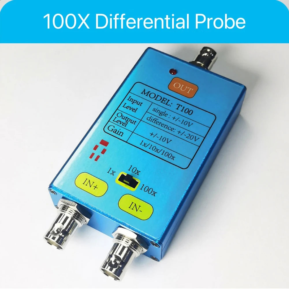 1x 10M Differential Probe Oscilloscope Battery Powered Consumer Electronics Accessories Low Noisefor Maintenance Personnel
