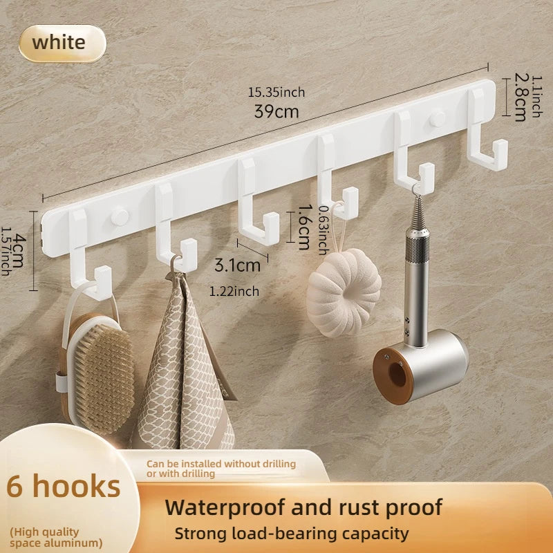 Hooks Over The Door 6 Hooks Clothes Coat Hat Towal Hanger Bathroom Organizer Rack By Hanger Holder Home Kitchen Accessories