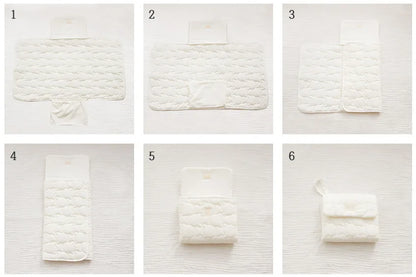 INS Simplicity Korean Diaper Changing Mat for Newborn Cartoon Bear Infant Baby Changing Pad Cover Portable Baby Changing Pad