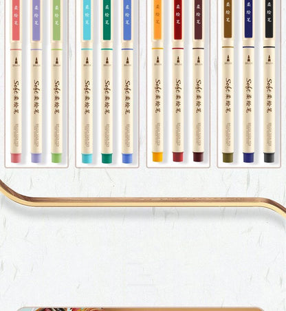 24colors/set Calligraphy Art Marker Pens Brush Pen Art Marker Craft Supplies Art Writing Office School Supplies Stationery
