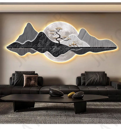 Wall Lamp Entrance Decoration Light Corridor Hanging Hallway Modern Nordic landscape Painting Lamps Home Living Room Mural Light