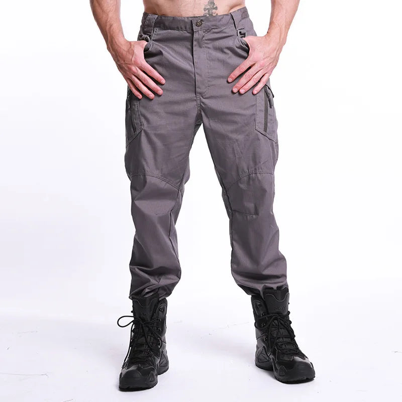 2024 Outdoor Waterproof Tactical Cargo Pants Multi-pocket Men Breathable Casual Long Trousers Male Quick Dry Cargo Pants