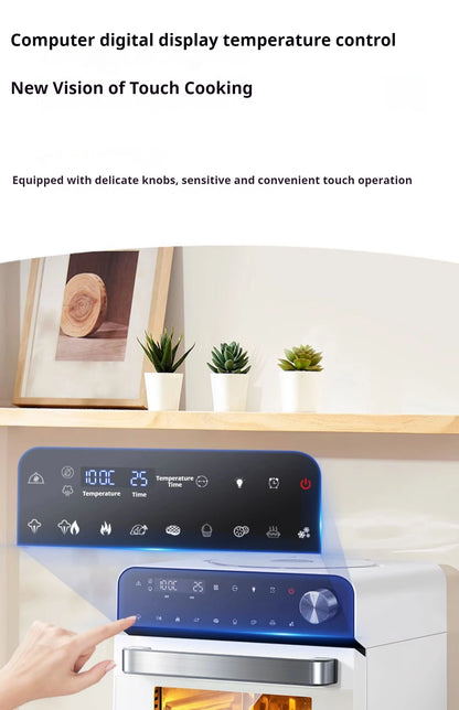 High-end smart air fryer, baking and frying dual-purpose, fully automatic and efficient touch-screen air steam oven for commerci
